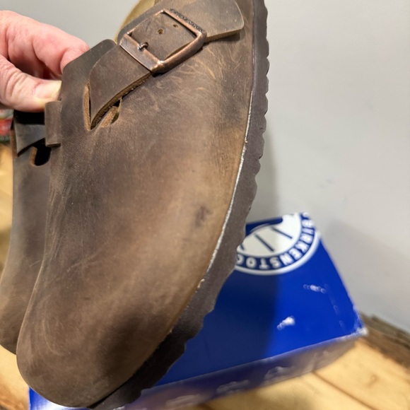 Birkenstock Boston Oiled Leather Brown Leather Clogs 40/9-9.5 Regular - Picture 13 of 14